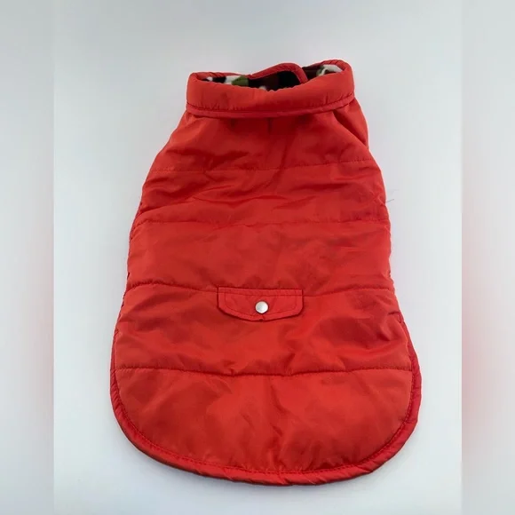 Orange Puffer Dog Vest Reversible Camo Fleece - Picture 1 of 4